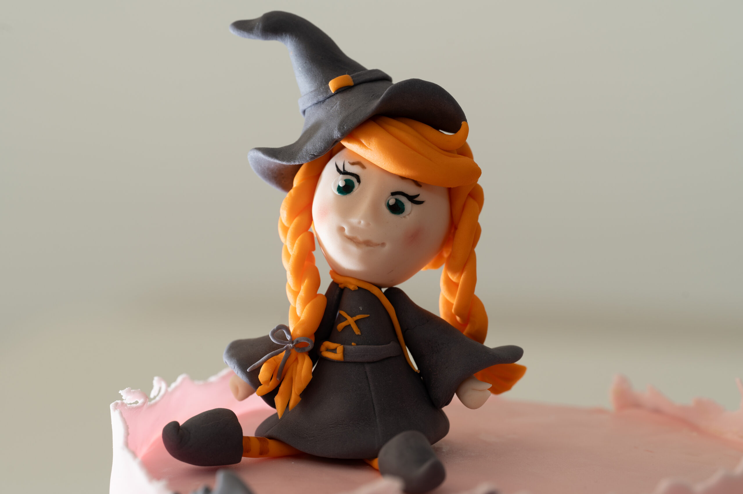 Halloween witch on a banana bread